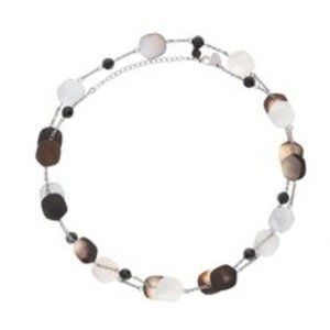 Lia Sophia abalone mother of pearl shell necklace